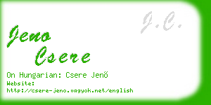 jeno csere business card