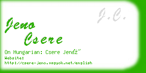 jeno csere business card